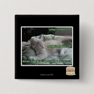 Never living in a cage again 15 cm square badge