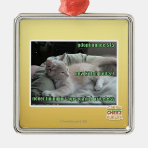 Never living in a cage again metal ornament