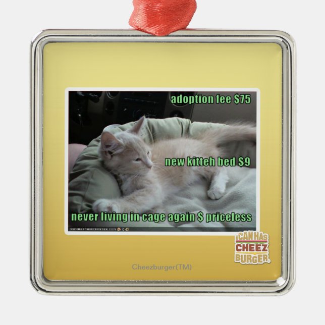 Never living in a cage again metal ornament (Front)