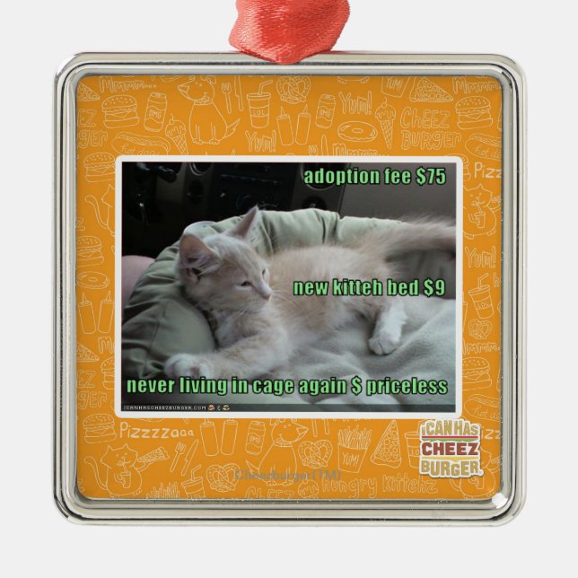 Never living in a cage again metal tree decoration (Front)