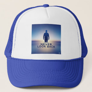 Never Look Back Logo: Embracing the Future Trucker Hat