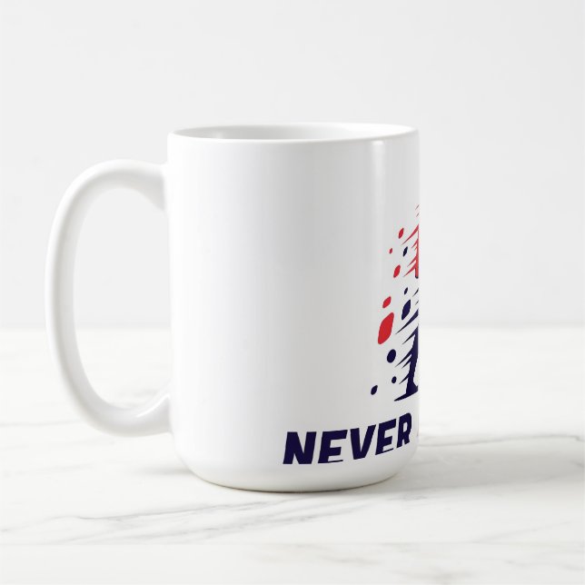Never Look Back Logo: Forward Momentum Coffee Mug (Left)