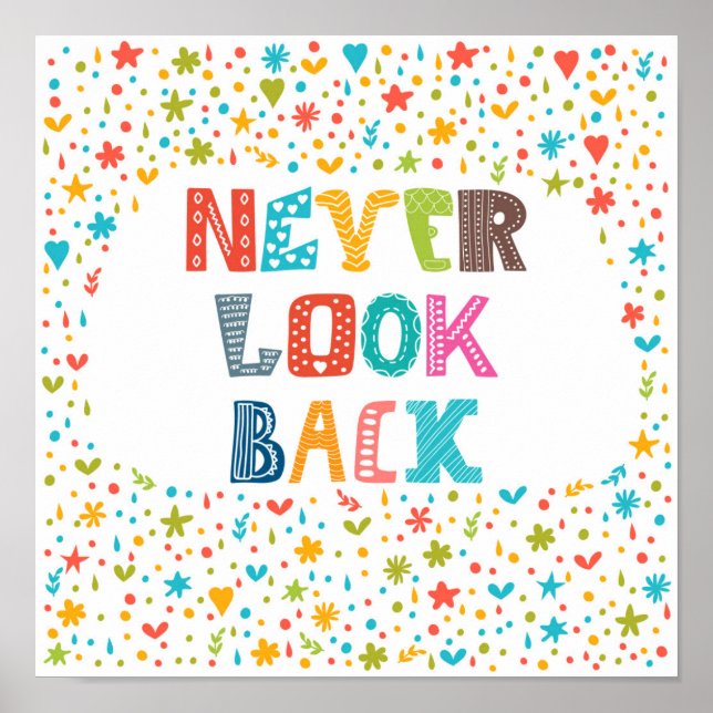 Never Look Back Poster (Front)