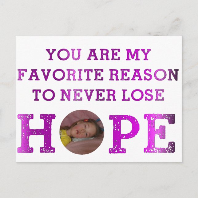Never Lose Hope - Kaitlyn Postcard (Front)
