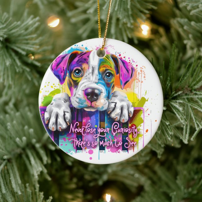 Never Lose Your Curiosity, There’s So Much to See Ceramic Ornament (Tree)