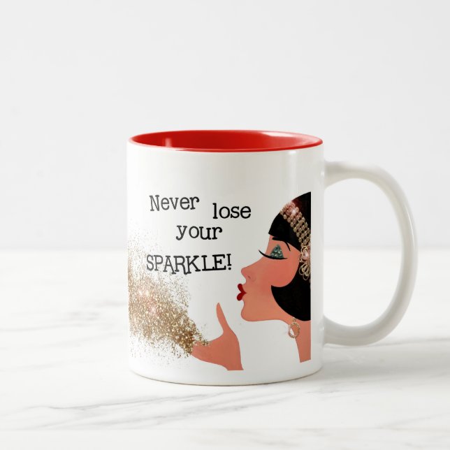 "Never Lose Your SPARKLE!" Two-Tone Coffee Mug (Right)