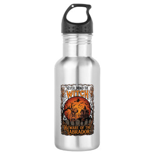 Never Mind Witch Beware Labrador Halloween Haunted 532 Ml Water Bottle