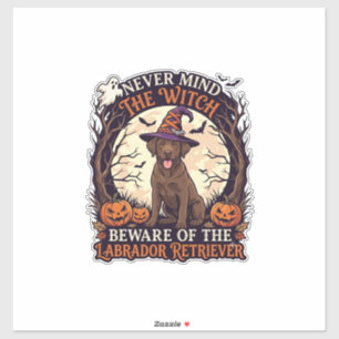 Never Mind Witch Beware Labrador Retriever Hallowe