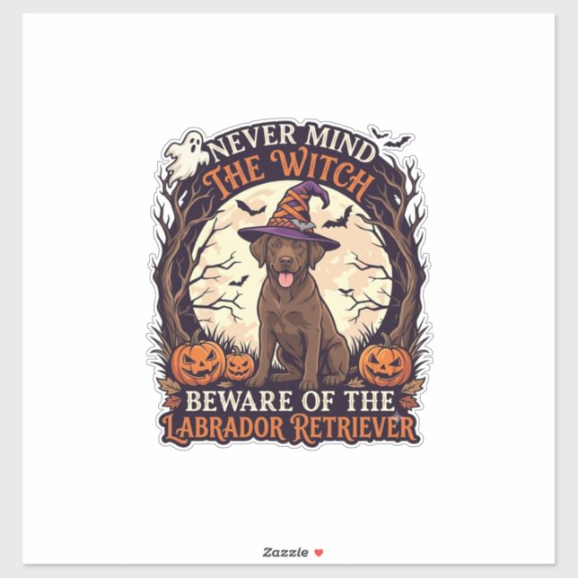 Never Mind Witch Beware Labrador Retriever Hallowe (Sheet)