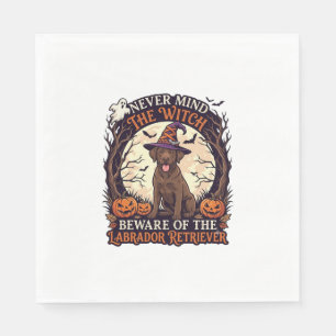 Never Mind Witch Beware Labrador Retriever Hallowe Napkin