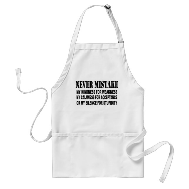 NEVER MISTAKE STANDARD APRON (Front)