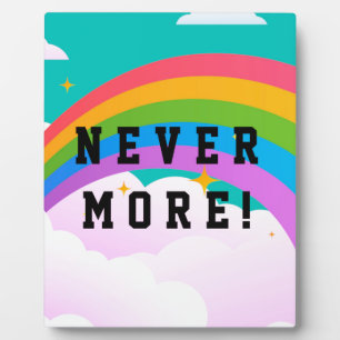 never more rainbow covenant plaque