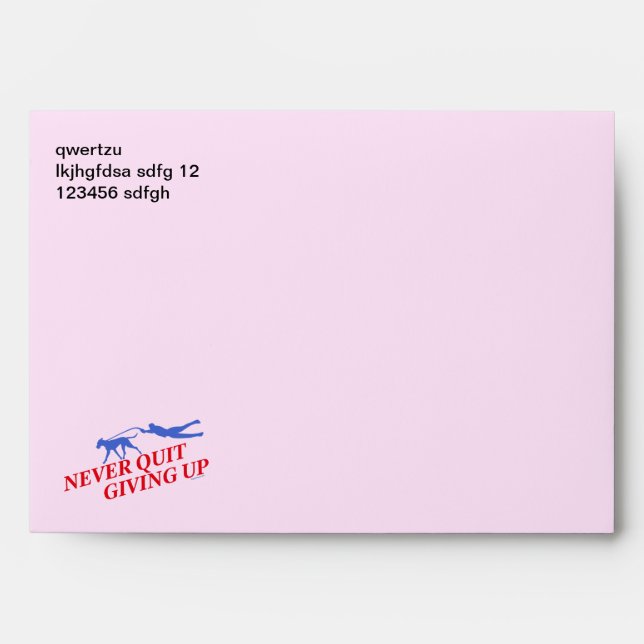 Never quit love your dog envelope (Front)