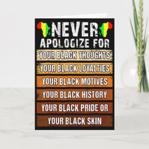 Never Retro Apologise Black History African Melani Card