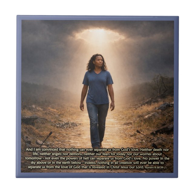 Never separated from God Ceramic Tile (Front)