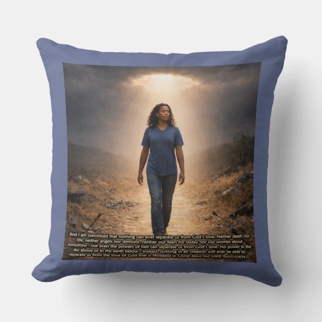 Never separated from God Cushion (Front)