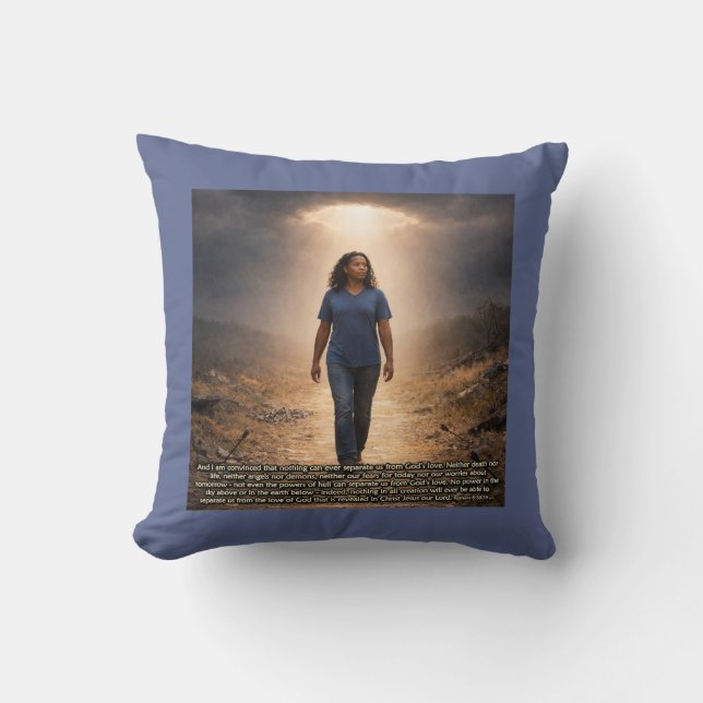 Never separated from God Cushion (Front)