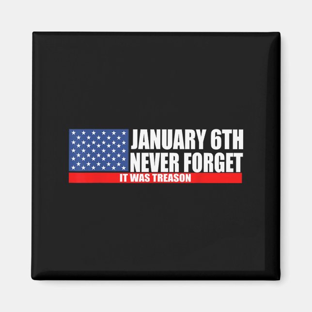 Never Shirt January 6th Forget It Treason Magnet (Front)