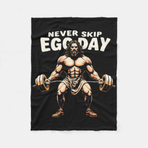 Never Skip Egg Day Tee Funny Jesus Easter Gym Leg Fleece Blanket