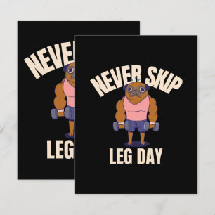 Never skip leg day RSVP card