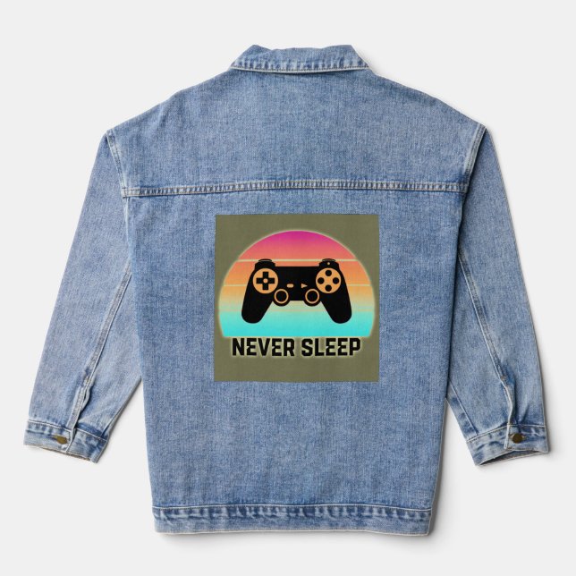 Never Sleep Denim Jacket (Back)