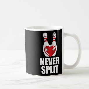 Never Split Bowling Pins Valentine's Day Couples M Coffee Mug