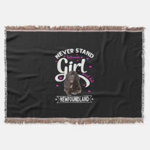 Never stand between a girl and her newfoundland throw blanket