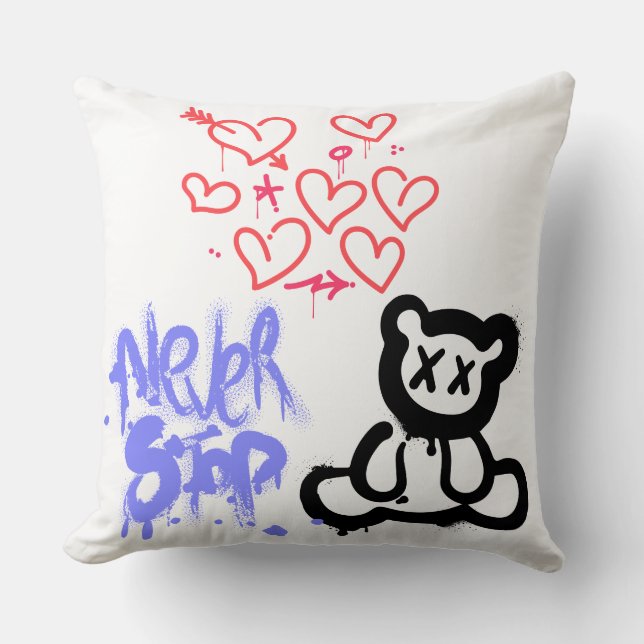 Never stop cushion (Front)