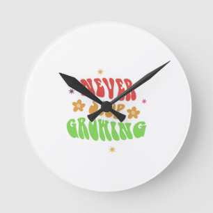 Never Stop Dreaming– Inspirational Quote clock 