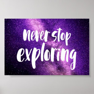 Never Stop Exploring Poster