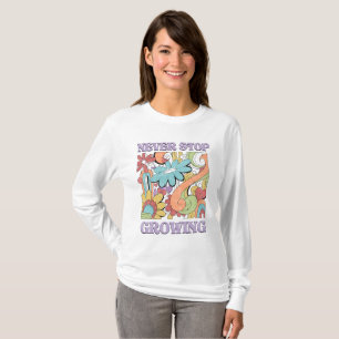 Never Stop Growing Retro T-Shirt