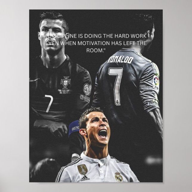 Never Stop Improving – Motivational Football Quote Poster (Front)