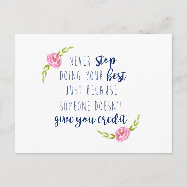 Never Stop Postcard (Front)