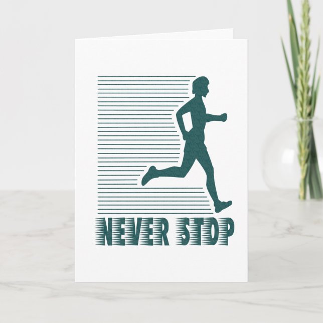 Never Stop: Running Card (Front)
