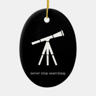 Never Stop Searching Telescope Ceramic Tree Decoration