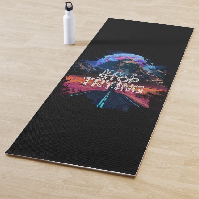 Never stop trying modern men yoga mat (In Situ)