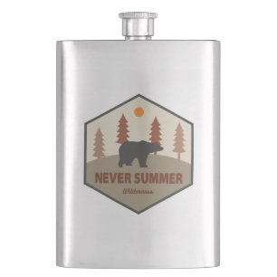 Never Summer Wilderness Colorado Bear Hip Flask