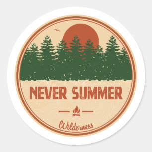 Never Summer Wilderness Colorado Classic Round Sticker