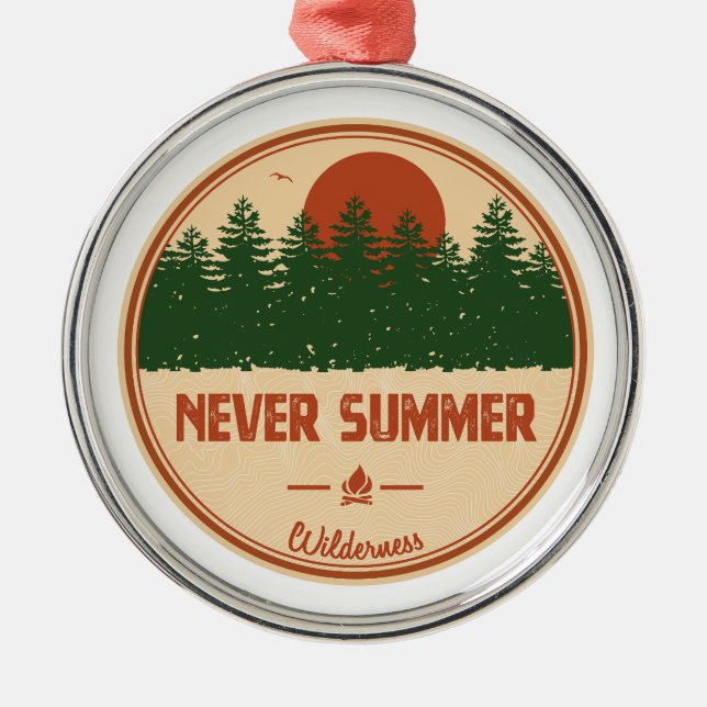 Never Summer Wilderness Colorado Metal Ornament (Front)
