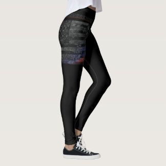 Never Surrender Black American Flag Leggings