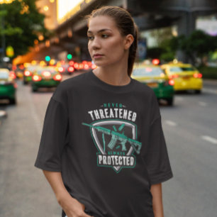 Never Threatened Gun T-Shirt