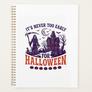 Never Too Early Halloween Grim Reaper Haunted Hous Planner
