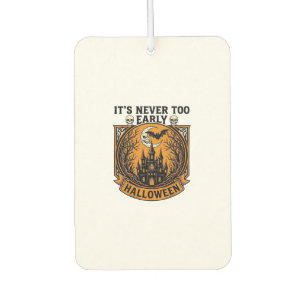 Never Too Early Halloween Haunted House Moon Bat_1 Car Air Freshener