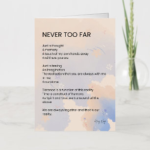 Never Too Late Love Poem Poetry  Foil Greeting Card
