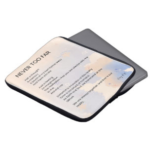Never Too Late Love Poem Poetry Laptop Sleeve