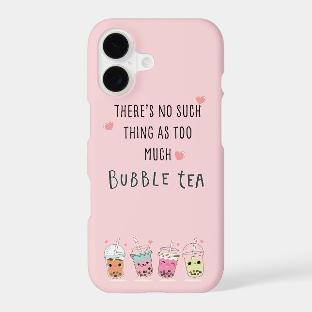 Never too much Bubble Tea iPhone Case (Back)