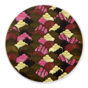 Never Too Much Chocolate - Valentines Day Candy Ceramic Knob