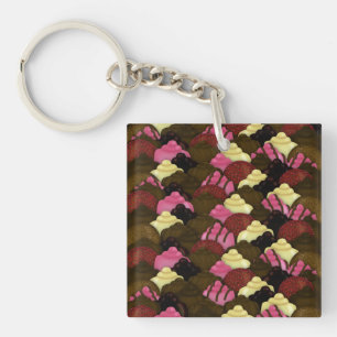 Never Too Much Chocolate - Valentines Day Candy Key Ring