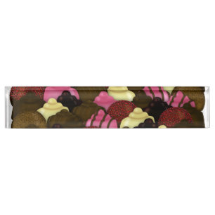 Never Too Much Chocolate - Valentines Day Candy Nameplate