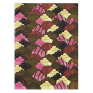 Never Too Much Chocolate - Valentines Day Candy Tablecloth